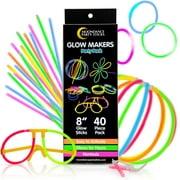 PartySticks Moondance Glow Sticks Party Supplies - Neon Glow Sticks with Connectors for Bracelets, Necklaces and More (40 pack)