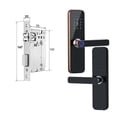 thumbnail image 1 of Door Lock, Tuya Electronic Smart Door Lock With Biometric Fingerprint / Smart Card / Password / Key Unlock/ USB Emergency Charge ,Easy to Install, 1 of 5