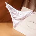 thumbnail image 3 of HUPOM Satin Panties Underwear For Women In Clothing Thong Activewear Tie Drop Waist White, 3 of 5