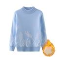 thumbnail image 1 of QUDDERR Pull-Over pour Filles et Garçons 2-13T, Col Rond, Tricot en Polaire, Épais, Automne Hiver, 1 of 9