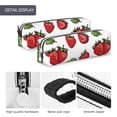 thumbnail image 4 of Pofeuu Hand Drawn Strawberry Print Leather Pencil Case, Leather Pencil Pouch Large Capacity, Big Pencil Pouch with Zipper Vintage Pen Bag Fountain Pen Holder, 4 of 7