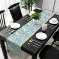 thumbnail image 5 of Cherry Blossoms Table Runner Cotton Linen 36 Inch Holiday Dresser Scarves, Watercolor Flowers Spring Summer Tablerunner for Kitchen Coffee Dining Bedroom Living Room Dinner Scarf Décor 13''x36'', 5 of 9