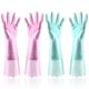 thumbnail image 1 of Guantes reutilizables para lavar platos XCF PVC impermeables antideslizantes, 1 of 4
