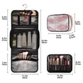 thumbnail image 3 of Iauyy 3 Piece Large Portable Hanging Toiletry Bags for Travel,Foldable Makeup Organizer with Multiple Compartments for Men&Women，Transparent Leaves, 3 of 9