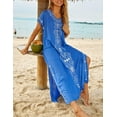 thumbnail image 5 of Embroidered Long Kaftan Dresses for Women Beach Caftan Swimsuit Cover Up, 5 of 6