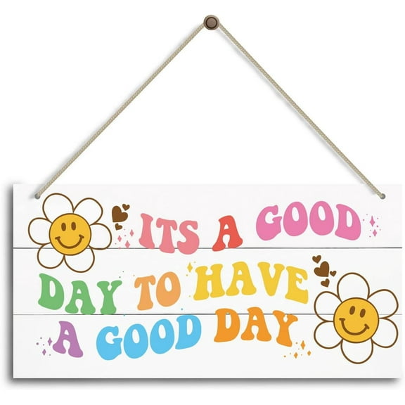 It's A Good Day To Have A Good Day Sign, Blessed Wall Decor Wood, Wood Blessed Sign for Home Decor Shelf, Farmhouse Blessed Wooden Sign Farmhouse Wall Decor, Blessed Home Decor Sign 10X 5 Inch