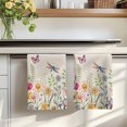 thumbnail image 7 of Wildflowers Kitchen Towels Set of 3, Spring Vintage Tulip Butterfly Floral Leaf Absorbent Dish Towels for Kitchen, Microfiber Hand Towel, Quick Drying Tea Towel for Cleaning Decorative Dishcloths, 7 of 7