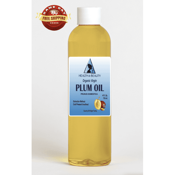 Plum Kernel Oil Unrefined Organic Virgin Natural 100% Pure 4 oz