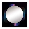 thumbnail image 2 of Designart "Vintage Purple Geometric Patterns On Essential Black" Modern Geometric Square Mirror For Wall Decor - Large Blue Square Mirror Printed Wall Decor - Modern Square Living Room Mirror, 2 of 5
