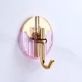 thumbnail image 6 of Wall Hooks Wall Mounted Hook Acrylic Towel Hooks for Bedroom Bathroom Closet Pink, 6 of 9
