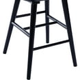 "Duhome Modern Wooden Bar Stools Set of 2, Farmhouse 24"" Windsor Stool, Black Counter Height