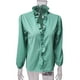 thumbnail image 2 of Qarigey Blusa Estampado Verano Camisa Estampado Verano Manga Larga Cuello V Trabajo Mujer Top Prendas para la parte del cuerpo Verde SG, 2 of 6