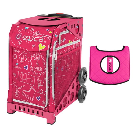 Zuca 18" Sport Bag - Pink SK8 with Black/Pink Seat Cover (Pink Frame)