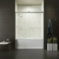thumbnail image 4 of Kohler 706004-D3-BL 62 x 59.62 in. Levity Sliding Bath Door with 0.25 in. Thick Frosted Glass - Matte Black, 4 of 7