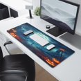 thumbnail image 2 of Celebrate Halloween with Glowing Pumpkin Mouse Pad - Spooky Forest Design, Large 31.5x11.8 Inch, Non-Slip, Waterproof - Upgrade Office or Gaming Space Gaming Mouse Pad, 2 of 7