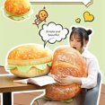 thumbnail image 3 of Simulación Pan Hamburguesa Forma Almohada Linda Comida Felpa Almohada Lumbar Suave Cojín Trasero Comida Rellena Almohadas Para La Decoración Del Hogar Decoración De La Oficina ANGGREK  Otros, 3 of 8