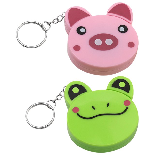 2 cintas métricas en miniatura adorables para niños, pequeñas cintas métricas retráctiles, cintas de costura flexibles, lindas cintas métricas con llavero