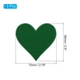 thumbnail image 2 of Uxcell Heart Shaped Iron-on Patches for Clothing Packaging Gifts Clothing Home Textiles Green 3 Pcs, 2 of 7