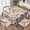 Botanical, variant on Verolix Checkered Tablecloth 60 x 60 Inch Square, Colorful Plaid Table Cover, Waterproof Washable Wrinkle Resistant Polyester Fabric for Kitchen Dining Indoor Outdoor Use