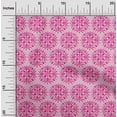thumbnail image 1 of oneOone Organic Cotton Voile Fabric Floral Block Printed Fabric 1 Yard 42 Inch Wide, 1 of 4