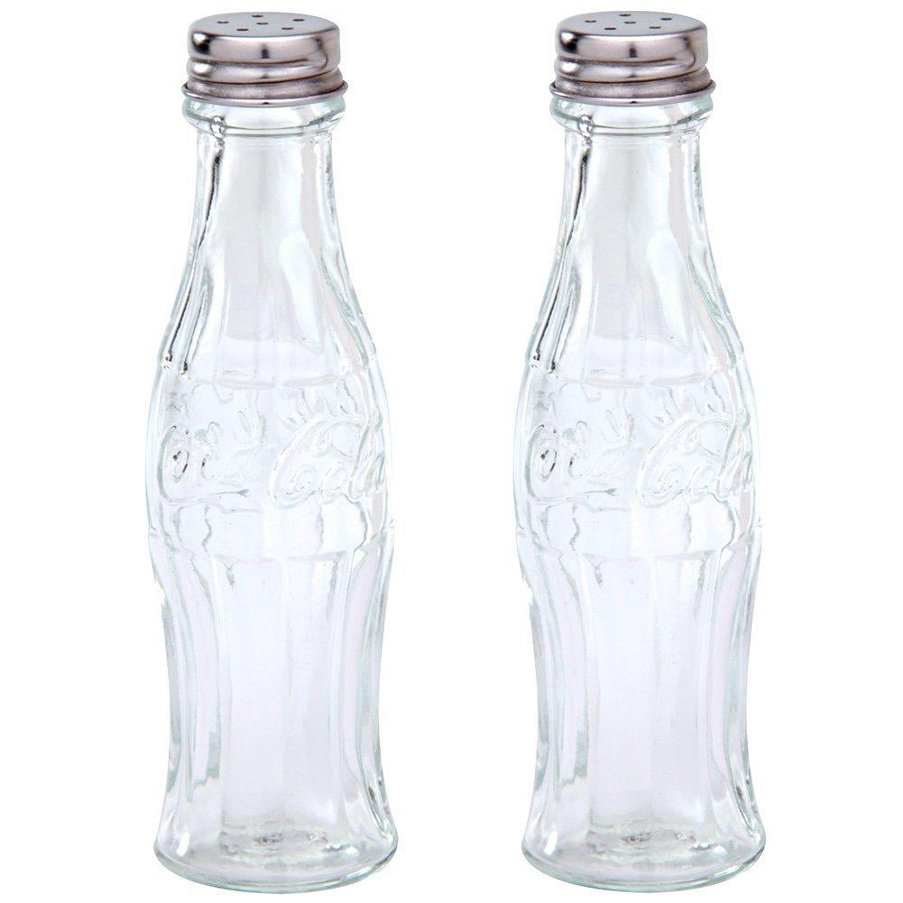 NEW Glass Coca Cola Bottles Salt & Pepper Shakers 