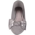thumbnail image 2 of ABSOLUTE FOOTWEAR Womens Slip On Microsuede Smart Formal Work School Ballerina Style Dolly Shoes - Grey - US 5, 2 of 7