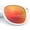 White - Red Mirror, variant on Mens Iconic Hipster Horn Rim Plastic Sunglasses [White - Red Mirror]