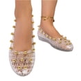 thumbnail image 6 of Willtoo Jelly Sandals Flat for Women Colorful Jelly Flats Platform Water Slides Slip on House Flat, 6 of 6