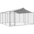 thumbnail image 2 of Thanaddo 177"x177"x91" Outdoor Dog Kennel with Waterproof Roof, Heavy Duty Chain Link Dog Run Enclosure, 2 of 7