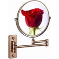thumbnail image 3 of Wall Mirror, Wall Mounted Makeup Mirror with Magnification, 360 Degree Swivel Rotation with Distortion Free View, Two-Sided Extendable, Stainless Steel, for Bathroom, 3 of 7