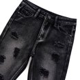 thumbnail image 3 of SILVERCELL 5-13T Kids Boys' Vintage Ripped Straight-Leg Jeans Destroyed Distressed Washed Denim Jeans Casual Streetwear Long Pants, Sizes 5-13 Years, 3 of 7