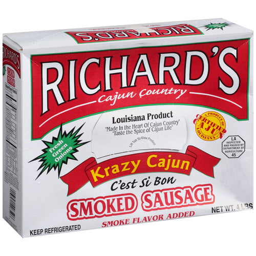 Richards Cajun Foods Krazy Cajun Fresh Green Onion Smoked Sausage 4