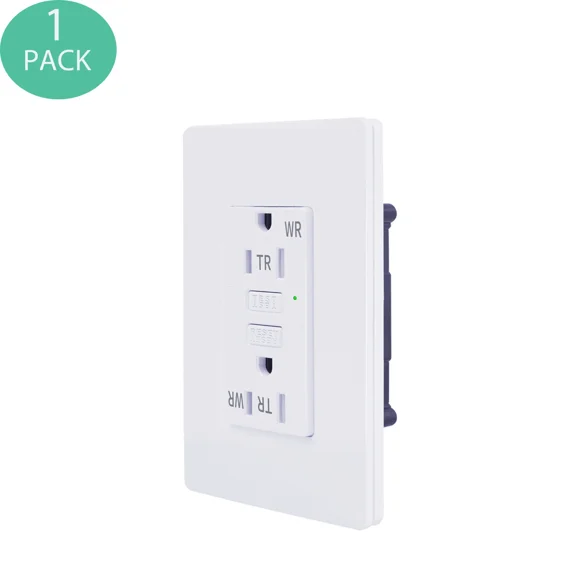 Greencycle 15A Gfci Duplex Outlet Receptacle With Led Indicator,Ul Certified,1Pk