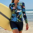 thumbnail image 5 of Warop Women's Tankini Swimsuit Set, Modest Hawaiian Print Beach Two-Piece with Zipper Closure, Sun Protective Sports Swimwear for Swimming and Outdoor Activities, 5 of 7