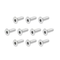 Uxcell M8x20mm Flat Head Machine Screws Inner Hex Screw 304 Stainless Steel Fasteners Bolts 10 Pack
