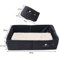 thumbnail image 3 of Caja de arena plegable para gatos, caja de arena portátil de viaje para gatos, impermeable, fácil de limpiar para uso en interiores y exteriores, camping, tamaño grande, 45*35 cm (negro), 3 of 4