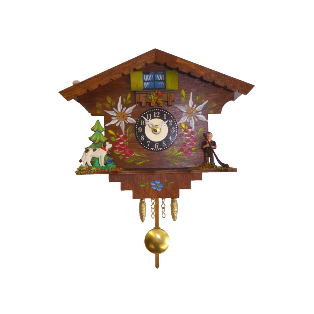 7Inch Floral Inspired BatteryOperated Mini Cuckoo Wall Clock with