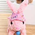 thumbnail image 3 of kjfeif 7.48" Bunny Toys Interactive Electronic Pet Toys Bunnies Can Walk and Talk, Easter Plush Stuffed Bunny Toy Walking Rabbit Educational Toys for Kids, Interactive Bunny Toys, 3 of 9