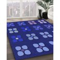 thumbnail image 3 of Ahgly Company Machine Washable Indoor Rectangle Transitional Earth Blue Area Rugs, 8' x 10', 3 of 7