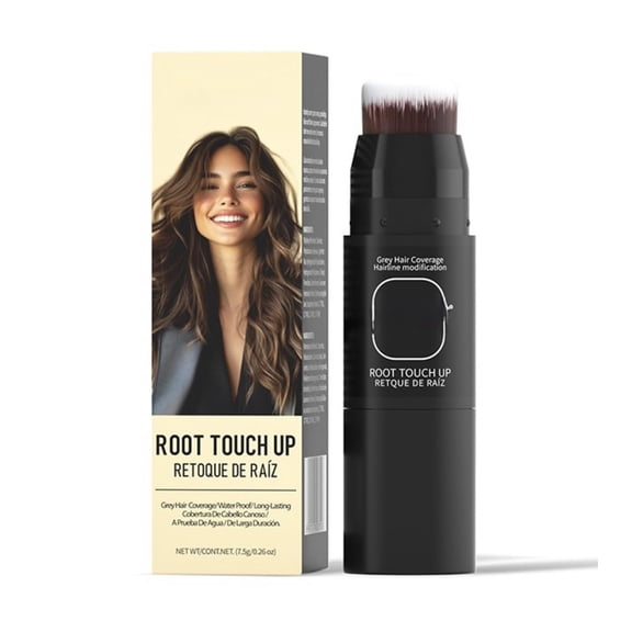 Root Touch Up Stick - Instant Gray Coverage for Women & Men, Conceals Hair Thinning Hair, Easy Application, Long-Lasting Formula, Perfect for Quick Touch-Ups, Hair Root Powder 7.5g (DARK BLACK BROWN)