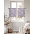 thumbnail image 3 of Purple Butterfly Botanical Semi Sheer Curtains 54 Inch Length 2 Panels Set, Summer Plants Line Art Sheer Kitchen Curtain Privacy Voile Window Curtain for Living Room Bedroom Rod Pocket Drapes, 3 of 8