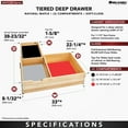 thumbnail image 2 of Rev-A-Shelf Maple Two-Tier Replacement Deep Drawer System w/BLUM Soft-Close,4WTCDD-36HSC-1, 2 of 10