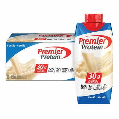 Premier Protein Shake Vanille Riche en Protéines 325 mL, 18-Temps