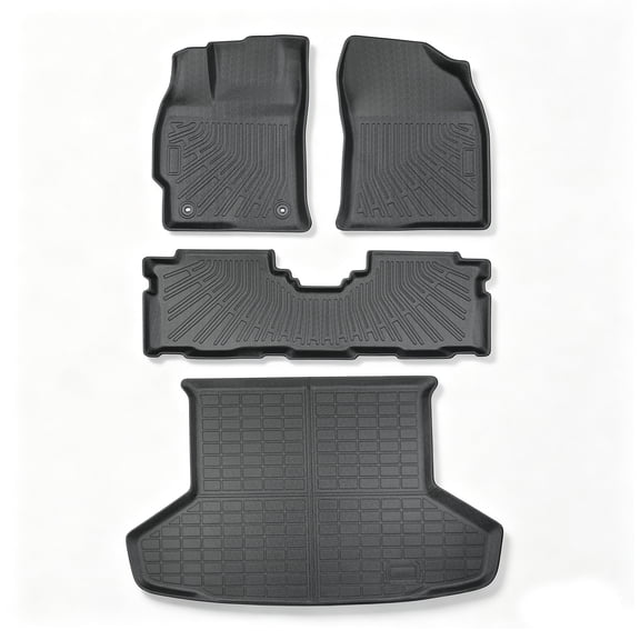 findmall Black TPE Floor Mats   Cargo Liner for 2012-2017 Toyota Prius V, All Weather Liners