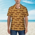 thumbnail image 4 of Lsque Dachshund Dog Puppy pattern Hawaiian Shirt for Men, Unisex Summer Beach Casual Short Sleeve Button Down Shirts-3X-Large, 4 of 9