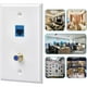 thumbnail image 5 of 6 Paquetes de Salida de Placa de Pared Coaxial Ethernet con 1 Puerto Cat6 y 1 Puerto Tipo F Coaxial Chapado en RJ45 Placas de Pared, 5 of 5