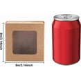 thumbnail image 4 of 24 Packs Square Kraft Paper Drawer Boxes with PVC Window Lid 2.5x2.5x1.2 Paper Gift Boxes for Bakery Party Favor Treats Storage, 4 of 9