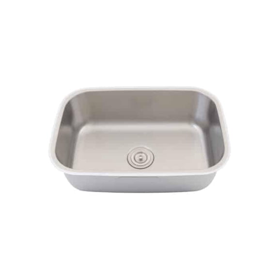Strictly Sinks 27 Inch Undermount Stainless Steel Kitchen Sink - 16 Gauge 304 Stainless Steel Single Bowl Bar Sink with 1 Strainer Drain