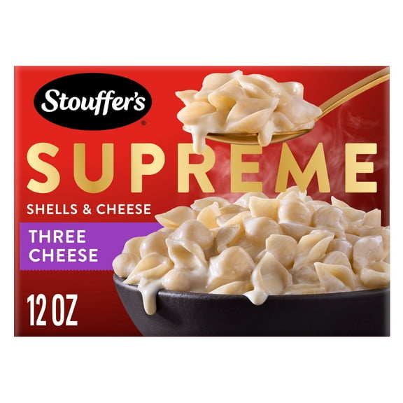 Stouffer’s Macaroni and Cheese Meal, Supreme Shells and Cheese, Three Cheese Sauce, Boxed Mac and Cheese Pasta Dinner Kit, 12 oz