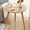 Khaki, variant on Homenest Small Round Table, Modern Side Table with 3 Legs, Wood Coffee Table and Bedside Table for Balcony, Living Room, Bedroom, Easy Assembly, White